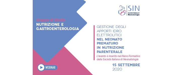 GESTIONE DEGLI APPORTI IDRO ELETTROLITICI NEL NEONATO PREMATURO IN NUTRIZIONE PARENTERALE